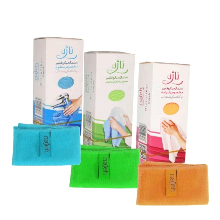 مجموعه 3 عددی دستمال میکروفایبر ناژه
